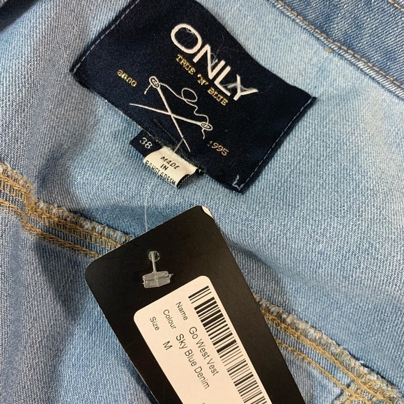 NWT Only Jean "Go West" Denim Vest - Picture 4 of 4